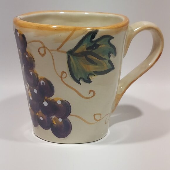 Table tops gallery hand painted coffee mug with cabernet grape vine napa valley - Picture 1 of 6